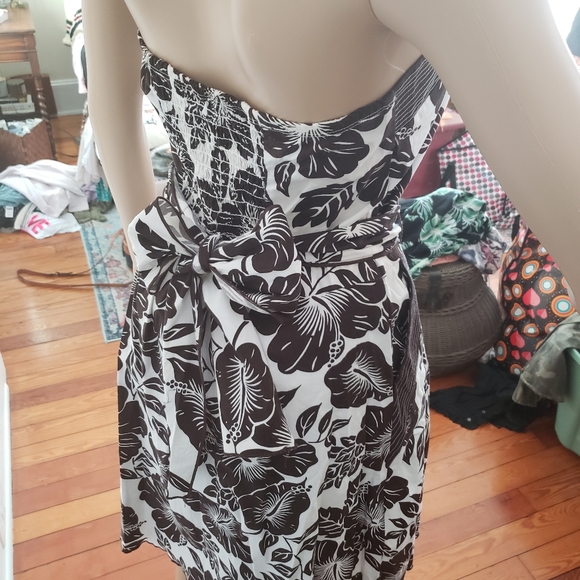 Charlotte Russe Strapless Tropical Dress sz 7 - Picture 3 of 4